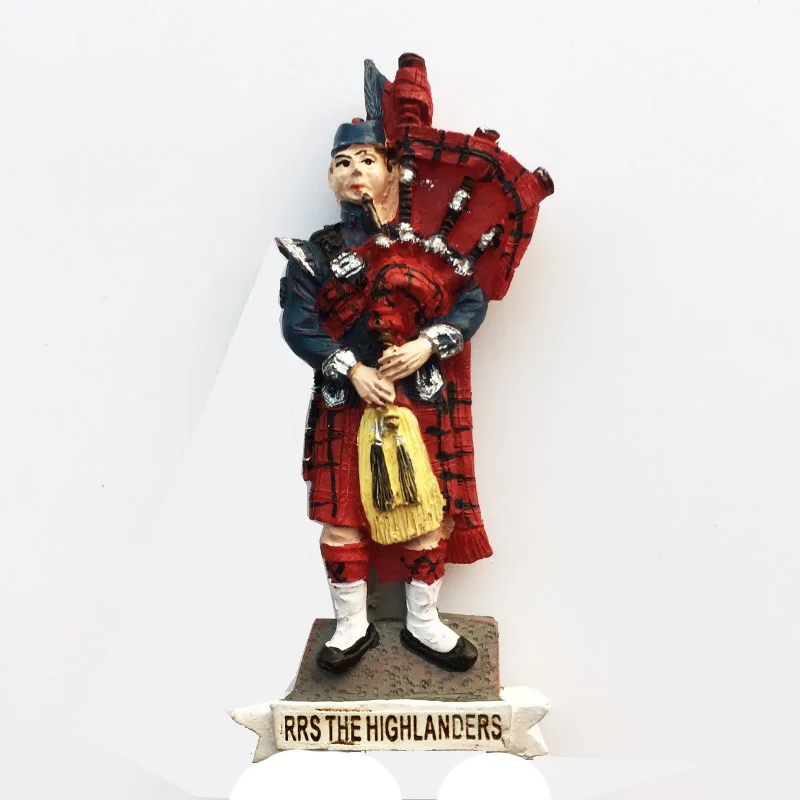 Bagpipe клетчатая юбка в форме наклейки на холодильник Британский шотландский
