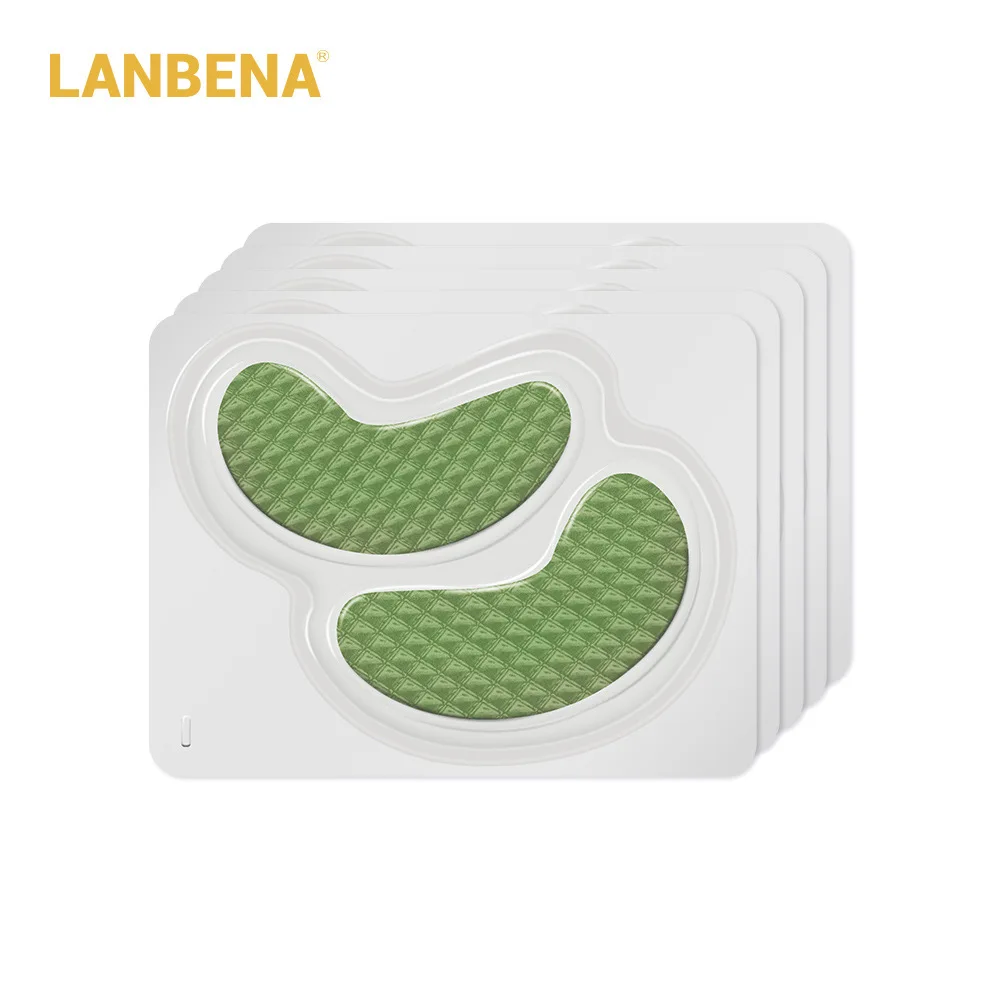 Green-1 pair LANBENA, 1 пара, кристальная коллагеновая маска для глаз, патчи для глаз, накладки для глаз для восстановления темных кругов, удаляющая гелевая маска для глаз, Нестареющая TSLM1 - Цвет: Green-1 pair