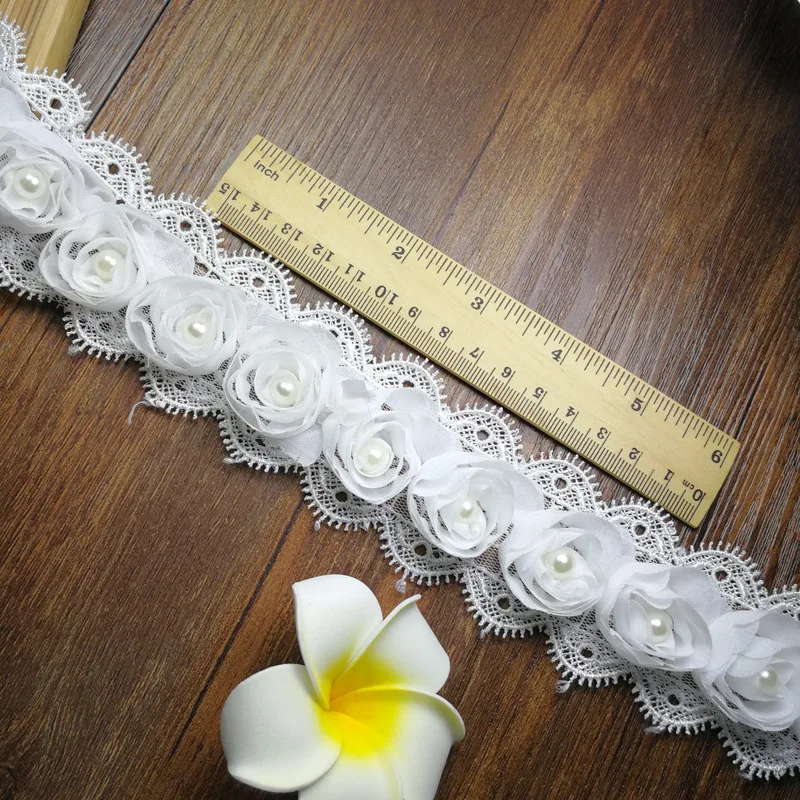 15yards 4.5cm Soluble Polyester Embroidery Chiffon Lace Trim Ruban Dentelle Diy Handmade Patchwork Ribbon Sewing Supplies Crafts | Дом и сад