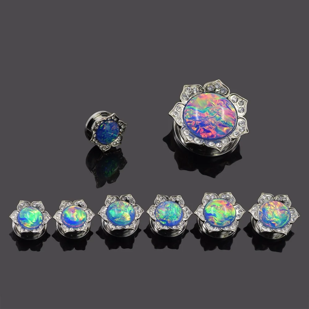 Hot Ear palugs 4pair/lot 4style Stainless Steel Plugs Hollow and saddle Flesh Expansion Stretchers Body Piercing Jewelry | Украшения и