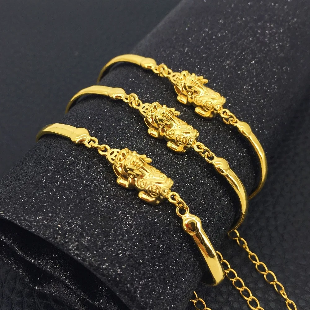 Hot Sale Mascot Pixiu Pendant Vietnam Sand Gold Transfer Luck Bracelet Lovers' Fashion Gifts Wholesale | Украшения и