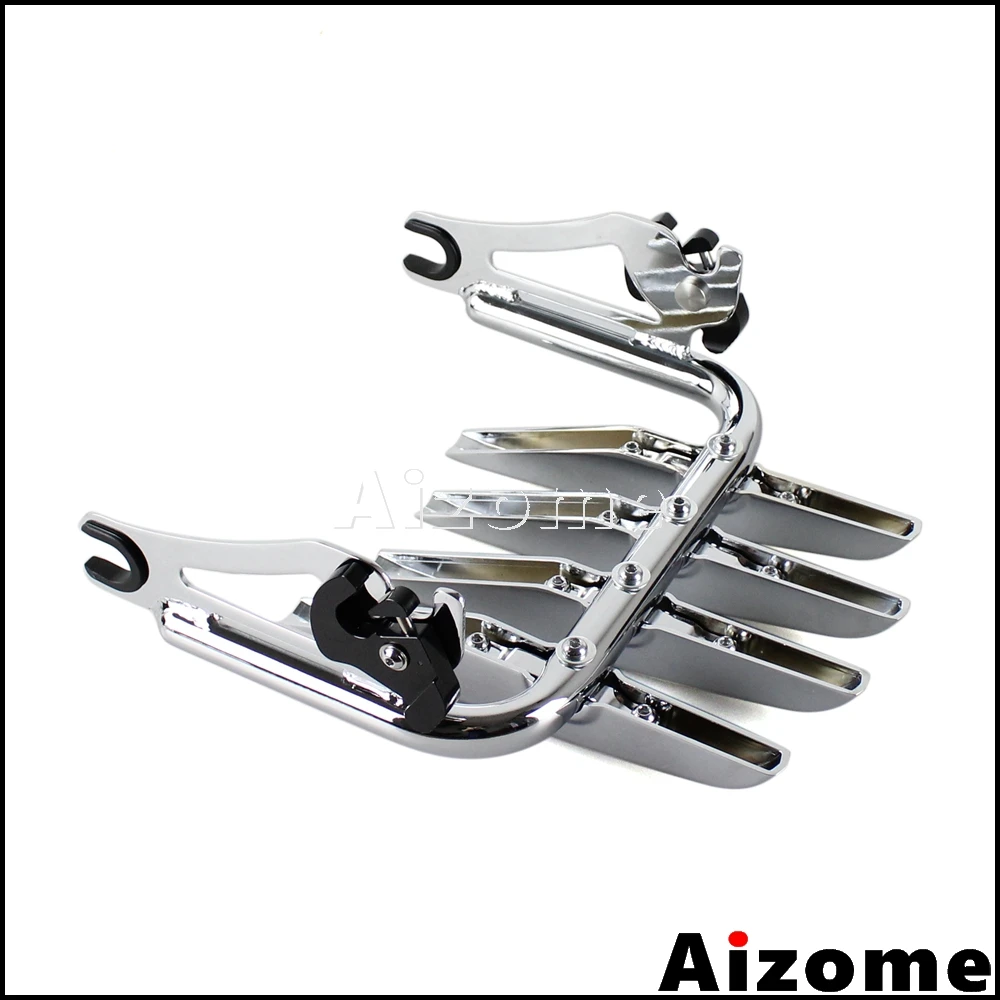 Багажная полка для мотоцикла съемная невидимая Harley Road King Street Electra Glide FLHR FLHT FLHX FLTRX 09