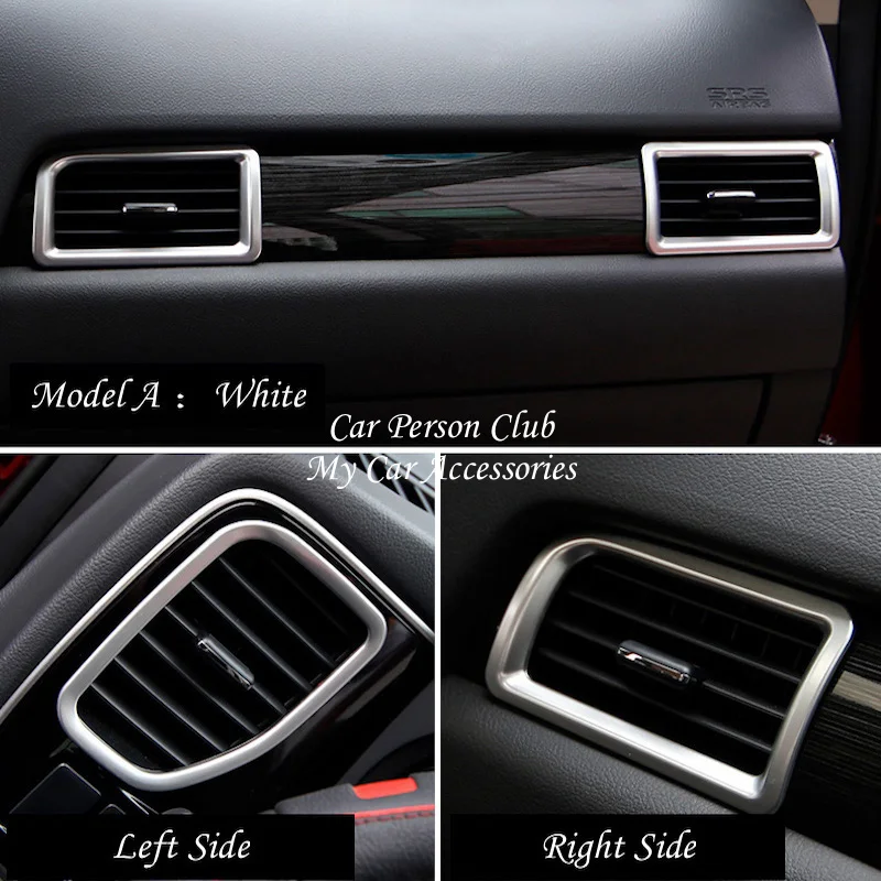 Для Mitsubishi Outlander 2013- передний маленький Кондиционер вентиляционное отверстие крышка рамы Планки ABS хром аксессуары для автомобиля