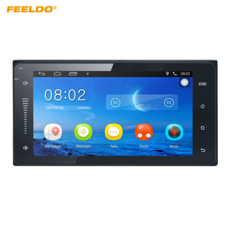 FEELDO 7 дюймовый ультра тонкий Android 6 0 4 ядра автомобилей медиа плеер с радио gps