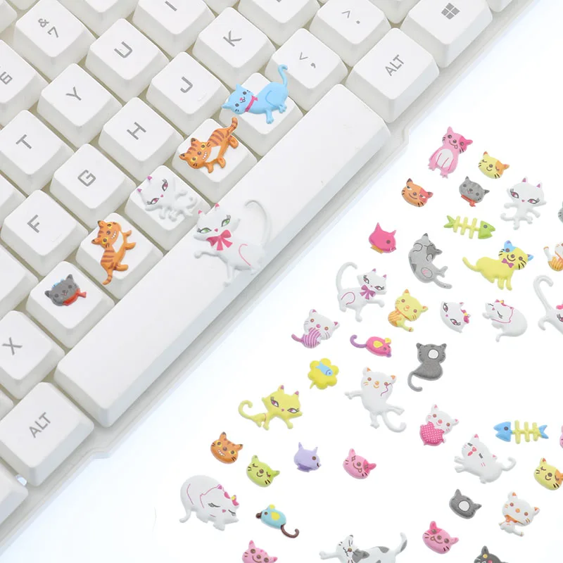 2pcs Kawaii 3d милый кот мультфильм пузырь стикер детская игрушка детский коллаж креативный мобильный телефон книга украшение стикер s