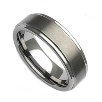 classic wedding band titanium ring men 6mm brushed silver color annversary fashion jewelry finger rings for women