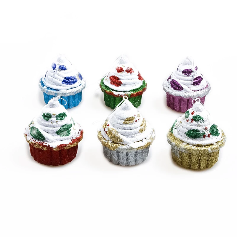 Christmas Decorations For Home 1pcs Colorful Bubble Candy House Ice Cream Cake Cup Tree Pendant | Дом и сад