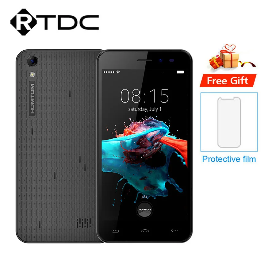 HOMTOM HT16 MTK6580 4 ядра Смартфон Android 6 0 5 дюймов HD Экран сотовый телефон 3000 мАч 1 ГБ