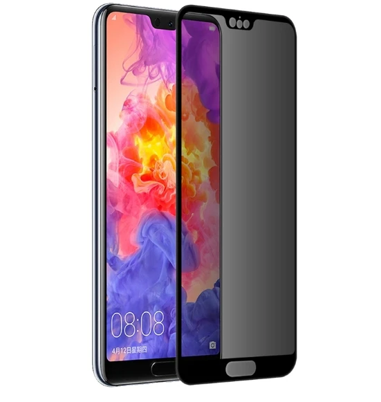 

DHL Shipping! 100PCS Privacy Tempered Glass Screen Protector 9H Tempered Film For Huawei P30 Lite P20 Mate 20 Mate 30 P40 Pro