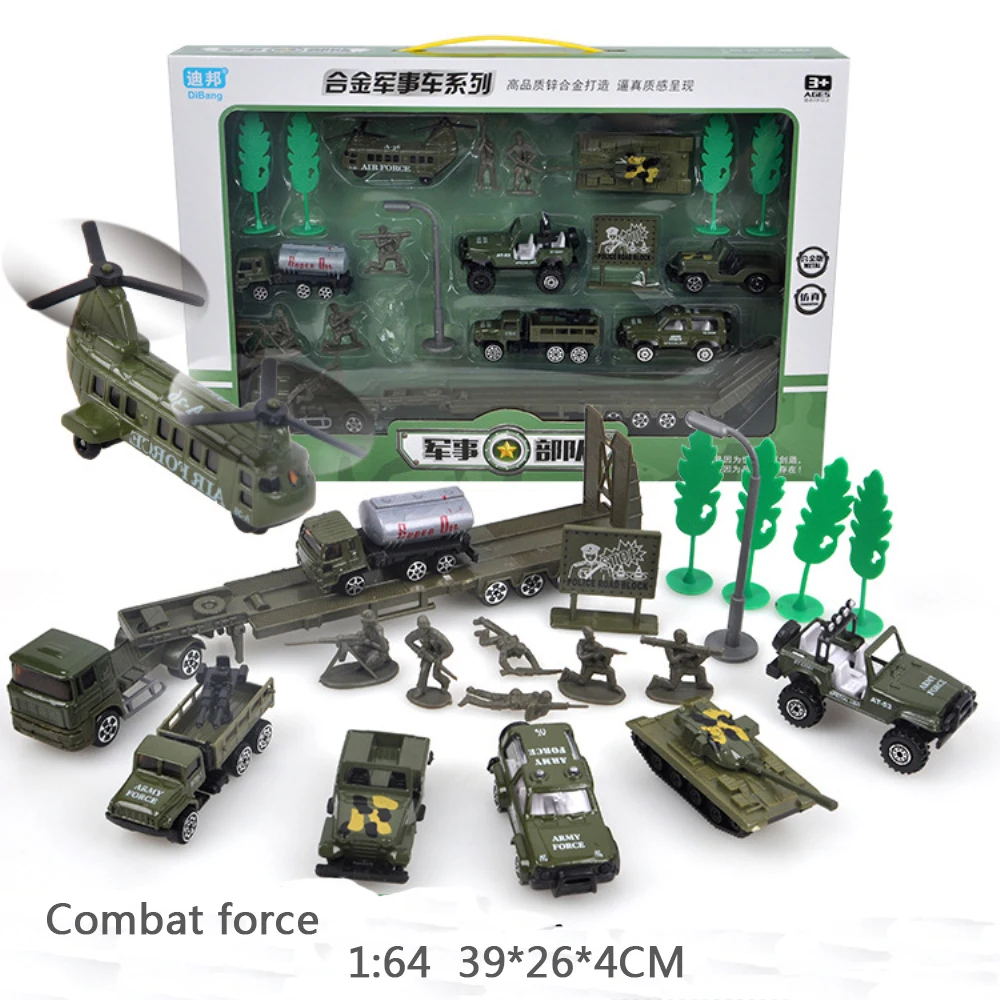 1: 64 сплав строительная машина полицейский грузовик набор боевой силы могучий спасательная Модель классическая игрушка литой автомобильный игровой набор детский подарок