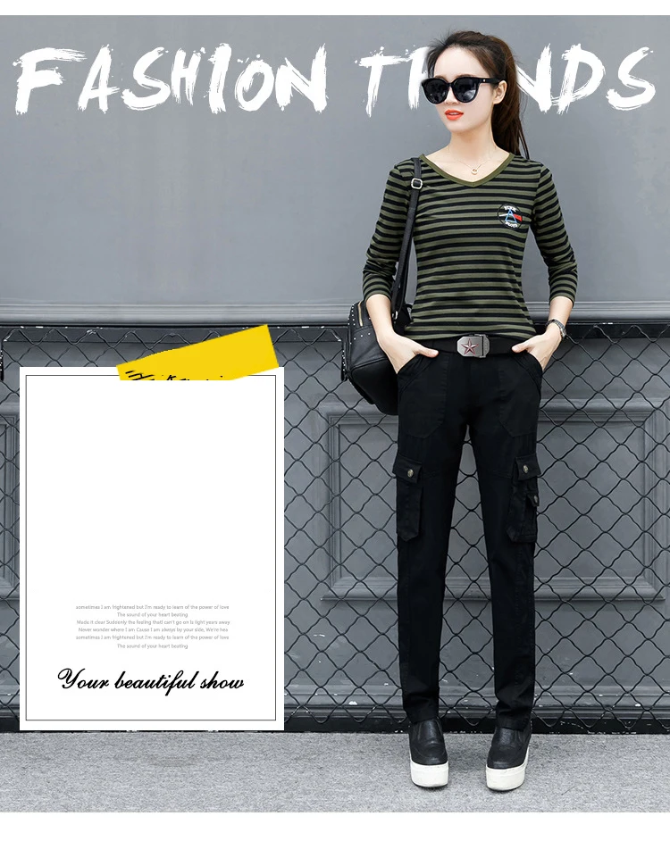 Уличный спортивный костюм размера плюс для женщин, хлопковые армейские полосатые рубашки с коротким рукавом, штаны для танцев, Походов, Кемпинга, походов, тактических костюмов