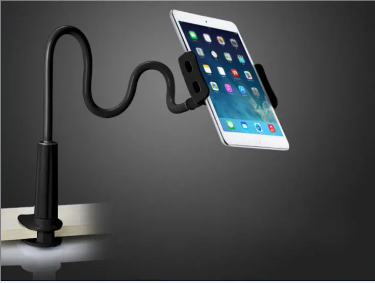 Black 4-10,5 ''универсальная настольная подставка для планшета для ipad Air 1 2 Mini 1 гибкий вращающийся кронштейн держатель Поддержка для M ipad 2 - Цвет: Black