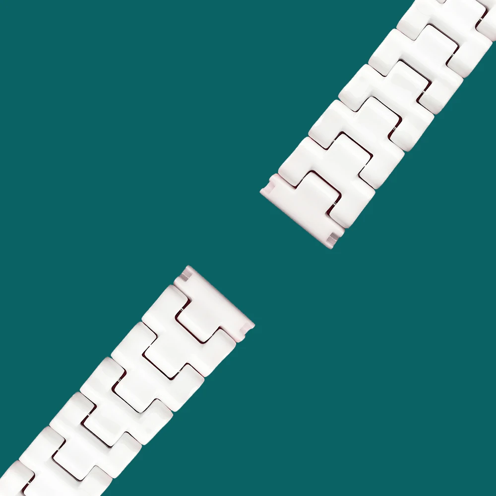 Ceramic Watch Band 14mm 16mm 18mm for Maurice Lacroix Stainless Steel Hidden Buckle Belt Strap Loop Wrist Bracelet Men Women