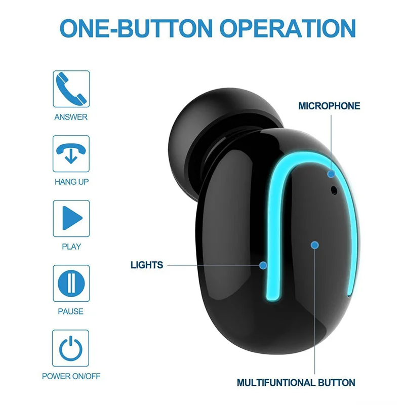 Один настоящий беспроводной Bluetooth наушник HBQ Q13S Мини наушники с USB зарядным