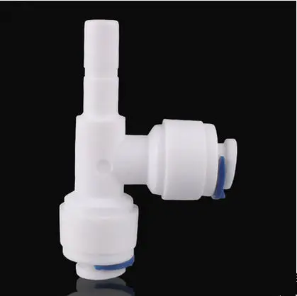 Двойной 1/4 &quotOD пробки Быстрый фитинг на 1/4&quot трубы штекер типа Т Разъем RO воды