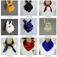 big large girl women mens solid plain 100 satin 12mm silk scarf square scarves neckerchiefs gift 105105cm 10colors 4087