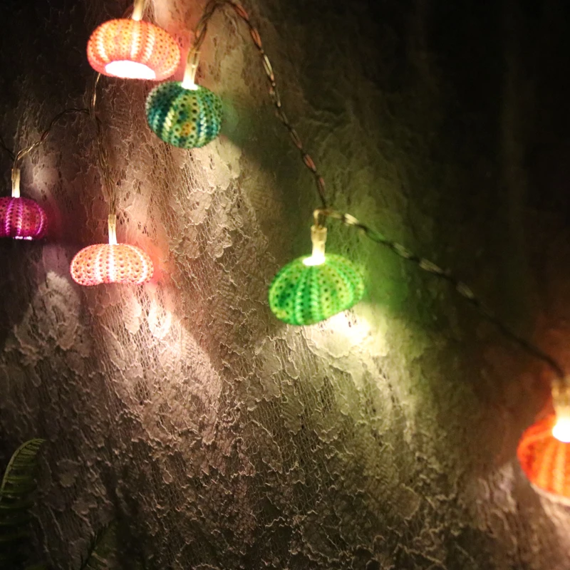 Бесплатная доставка (1 шт./лот) цветная светодиодная гирлянда с морским урчином из