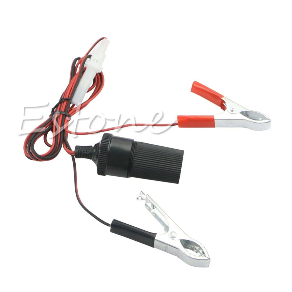 Новый DC 12V авто клип на Прикуриватель разъем для батареи зажимы адаптер