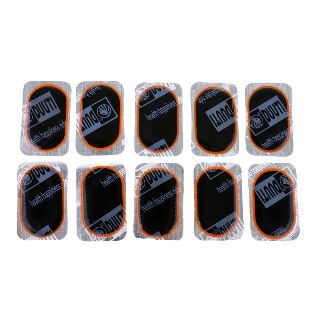 

10Pcs Puncture Repair Inner Tube Tire Tyre Patches Kit Set Emergency Tool for Bike Bicycle 32 x 50mm/1.23 x 2inch