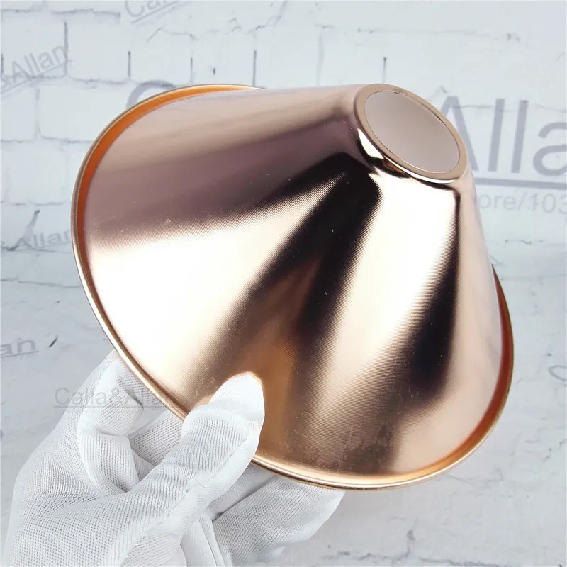 Винтажный Железный оттенок E27 готовая лампа Эдисона розового золота 220 мм * 85 в