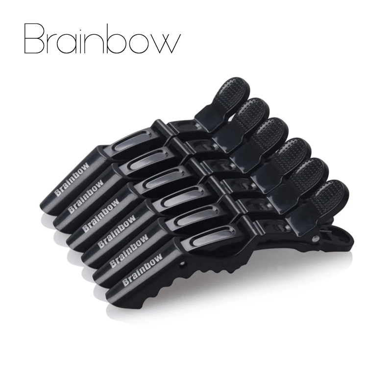 Brainbow 6 шт./упак. Пластик Аллигатор Заколки для волос для Для женщин парикмахерских раскраски салон Уход за волосами Средства для укладки волос шпильки зажимы