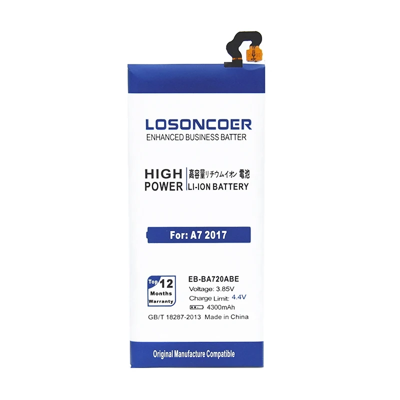 Аккумулятор LOSONCOER 4300 мАч для Samsung Galaxy A7 2017/EB BA720ABE J7 Pro / 2017 SM J730F A720F A720S|battery for samsung|battery