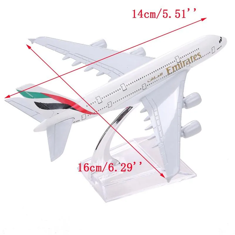 JIMITU 16 см 380 Emirates Airlines A380 авиационная модель металлические украшения авиационный самолет сувенир