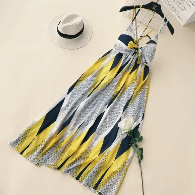Спагетти ремень платье Для женщин летние каникулы качели Vestidos Сексуальная