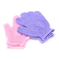 1 pair new shower bath gloves exfoliating wash skin spa massage body scrubber cleaner bathing cleaning products random color hot
