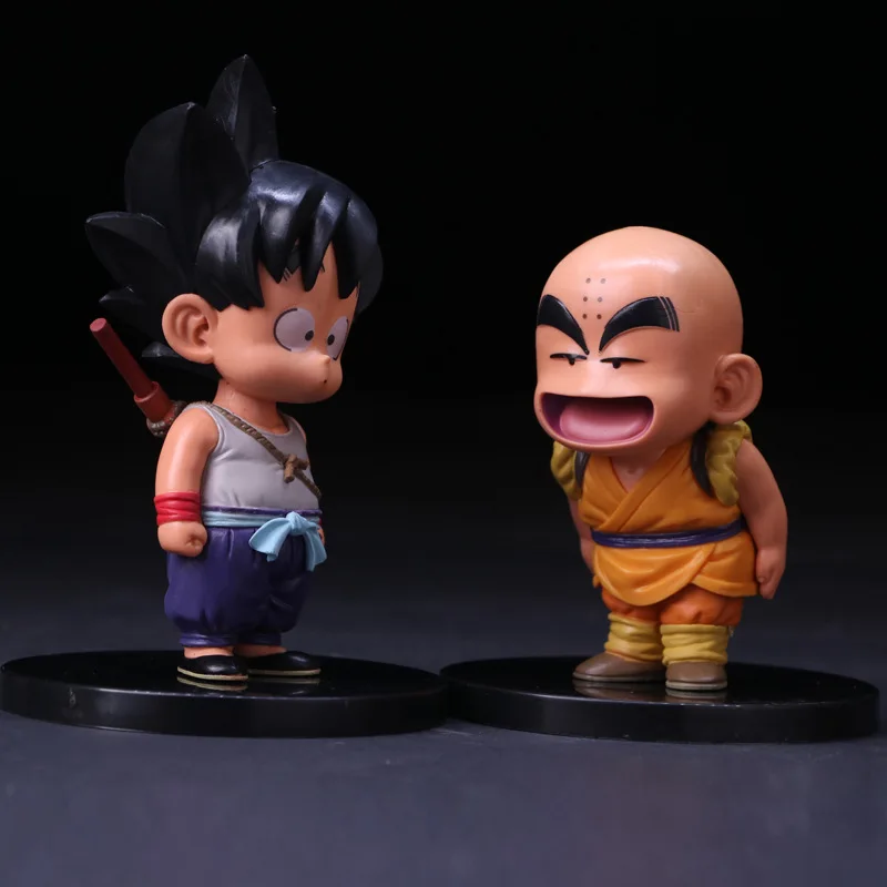 Аниме Dragon Ball Z Son Goku Krillin Master Roshi Children Ver. Экшн фигурка Gohan Father Super Saiyan модель DBZ 2 Стиль