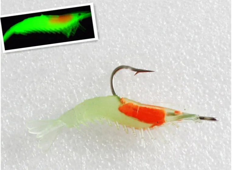 4 шт. мягкие рыболовные крючки креветки 3 г 6 см|soft shrimp|soft lurefishing tackle |