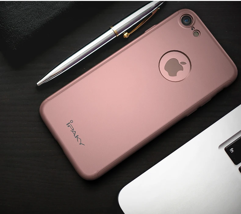 Чехол iPaky для iphone 7 Plus чехол 360 Полное покрытие для Apple iphone 8 Plus чехол+ стеклянная пленка PC Coque для iphone 7 8 8plus чехол s