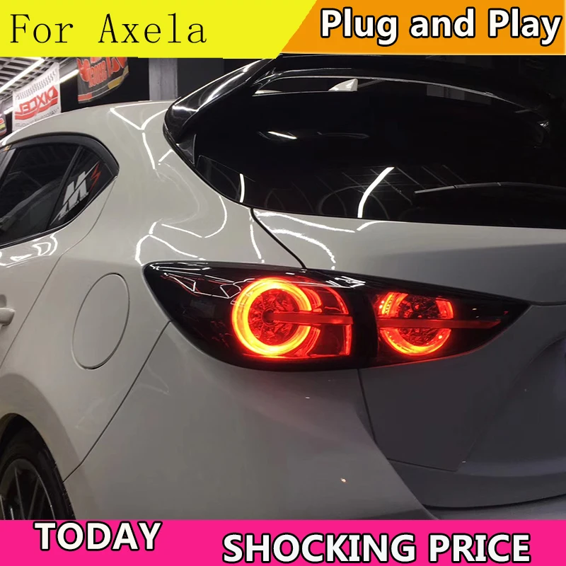 

Car Styling for Mazda 3 Axela Hatchback Tail Lights 2013-2016 LED Tail Light dynamic turn signal Rear Lamp DRL+Brake+Park+Sign