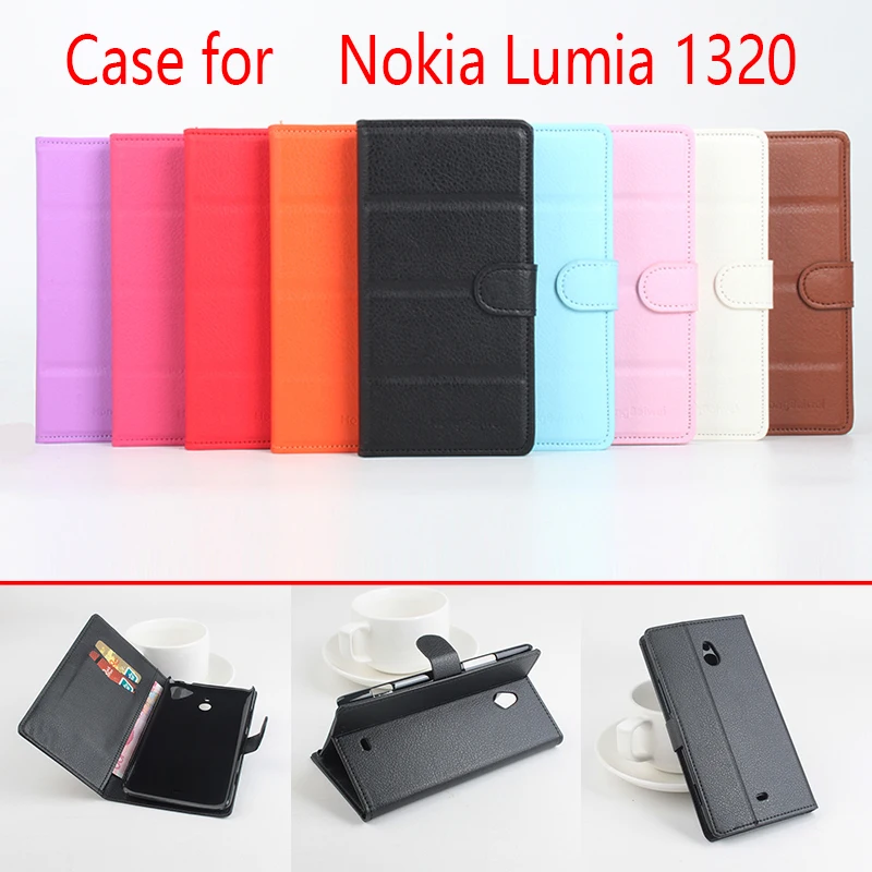 Чехол для телефона оригинальный кожаный бумажник флип чехол Nokia Lumia 1320 телефонные