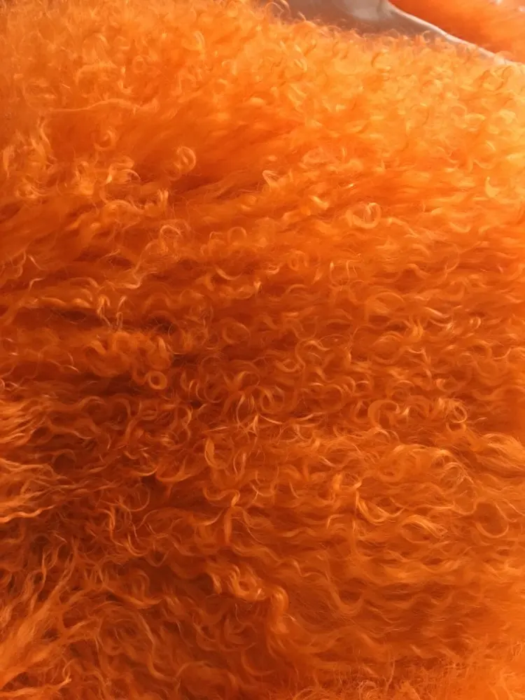 Orange Женская натуральная монгольская овечья шуба женская кожаная короткая стильная пляжная шерстяная куртка с мехом женская верхняя одежда - Цвет: Orange