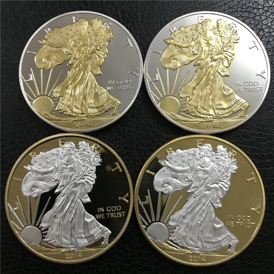 Горячая золотая монета американский золотой Орел 1 сувенирная монета. 999 Bullion Золотая круглая монета, американский золотой Орел 1 унций
