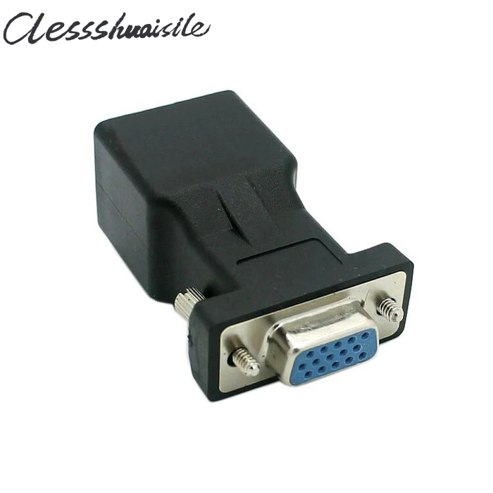 Сетевой удлинитель VGA RGB HDB, 15-контактный переходник мама-LAN CAT5 CAT6 RJ45 CAT 5 CAT 6