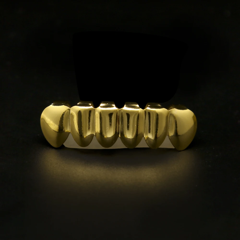 Gold Color Hip Hop High Quality Rapper Bling Teeth Grill Top &amp Bottom Set With Free Molding Bars Body Jewelry Dental Grills | Украшения