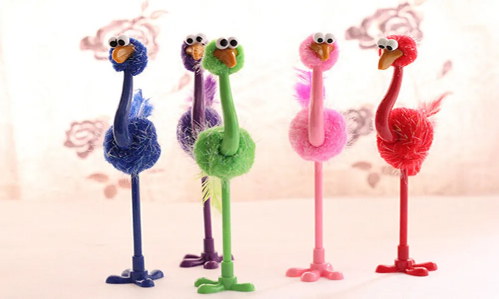 Новая мультяшная шариковая ручка 2017 страуса в Корейском стиле с животными MOQ 1