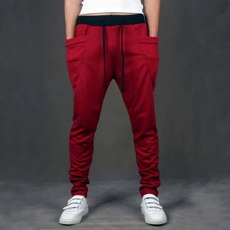 Брюки мужские повседневные с большими карманами штаны султанки в стиле хип хоп