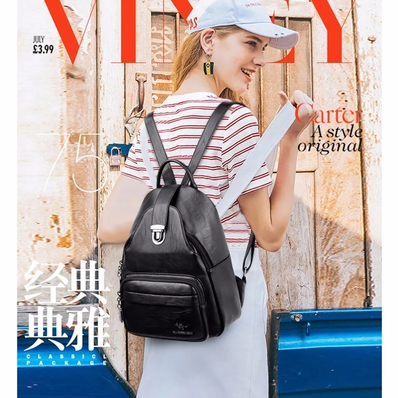 Роскошные женские кожаные рюкзаки дизайнерские Mochila Feminina школьные рюкзаки для девочек Однотонные повседневные Рюкзаки Рюкзак для девочек Новинка