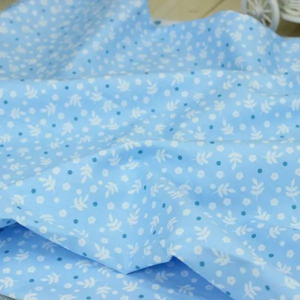 YY DIY красивый 23x24 см синий мультфильм лист бантом комплект хлопковой ткани с