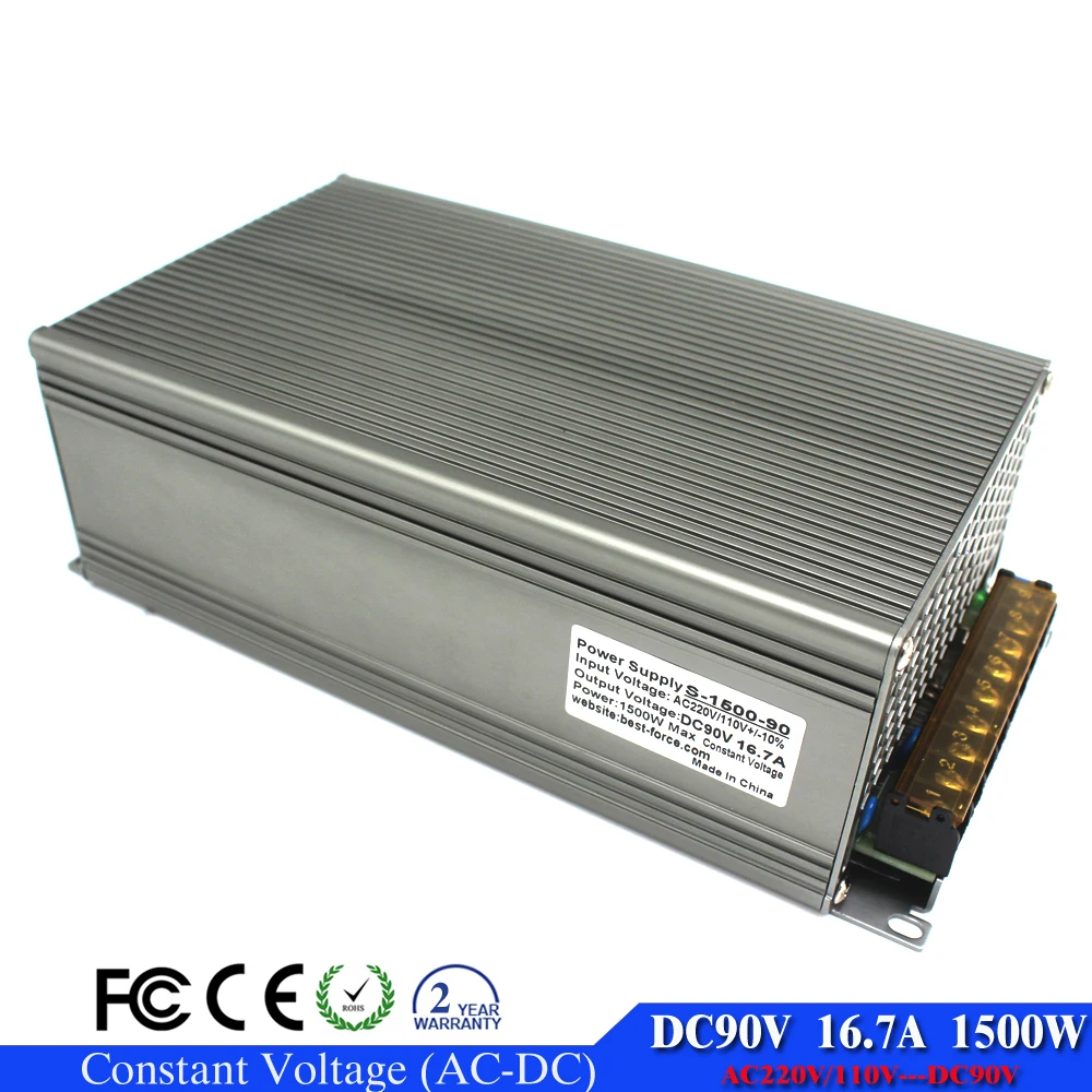 Импульсный источник питания 90V 16.7A 1500W Драйвер AC 110v 220v вход в DC90V SMPS для CNC CCTV