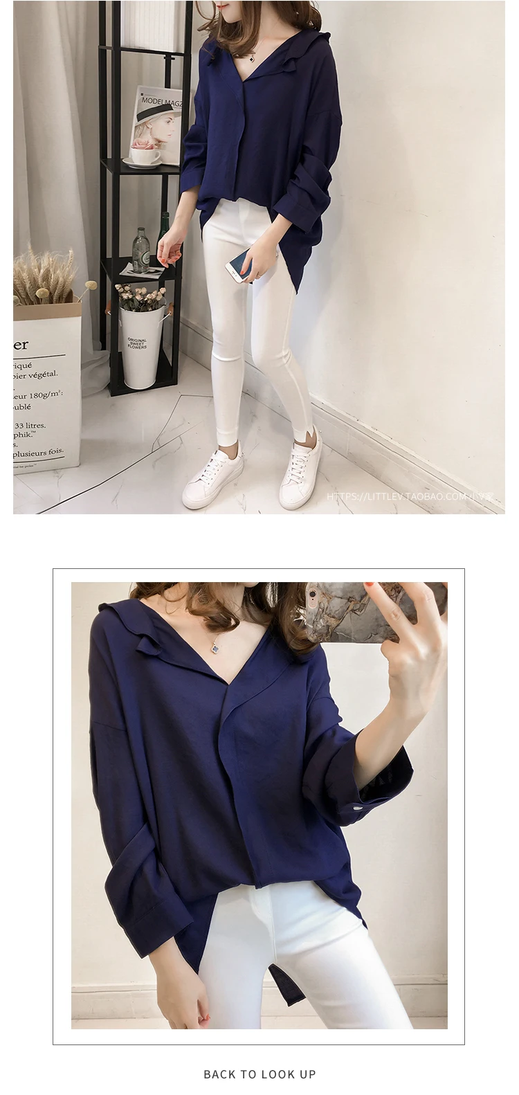 Женские топы и блузки blusas mujer de moda с v-образным вырезом, женские блузки с рукавом летучая мышь размера плюс, повседневные свободные 1732 50