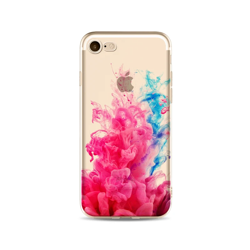 FEIHOO ELE Colorful Painting Phone Case For Iphone X 8 8P 7 7P 6s 6P 5s Transparent Silicone Custom TPU Soft Bags Cases | Мобильные