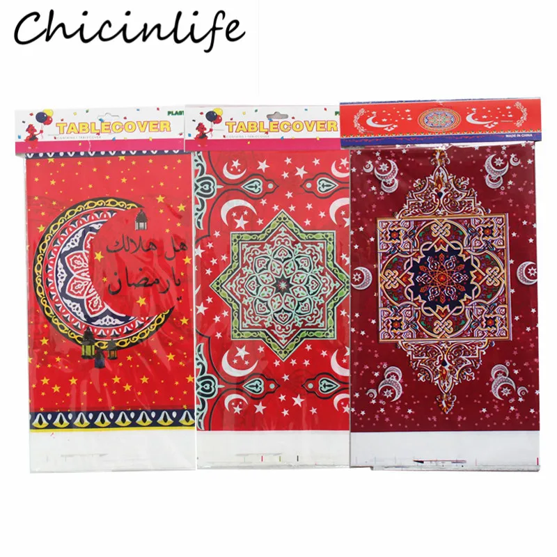 Chicinlife 1 шт. 108*180 см PE пластик Eid Mubarak печатная скатерть Рамадан украшение