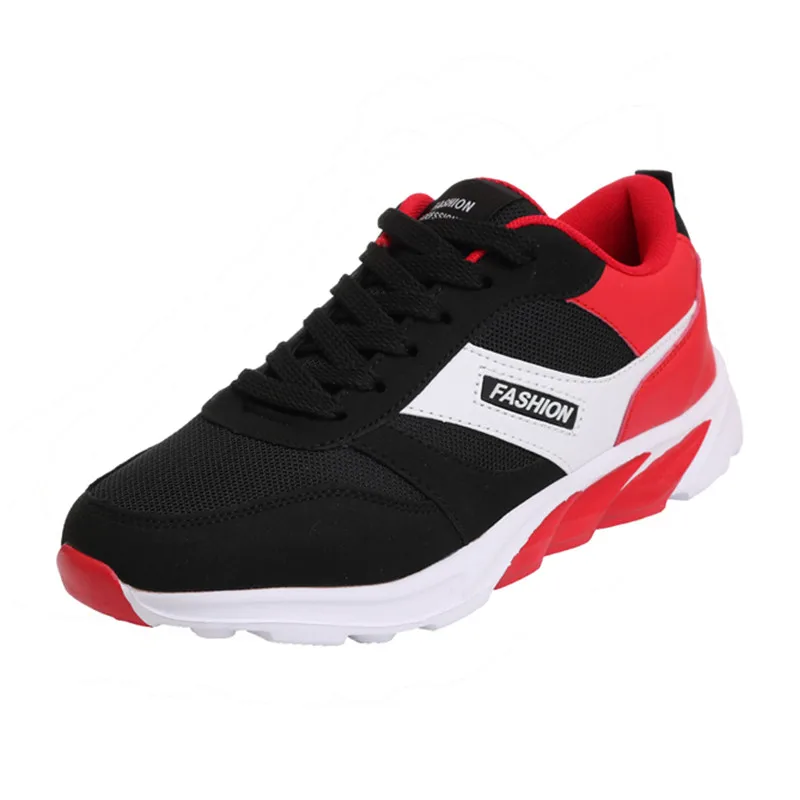 red black Кроссовки для бега, кроссовки для бега, Удобная нескользящая подошва, размер 39-46, брендовая новая спортивная обувь для мужчин красного и синего цвета - Цвет: red black