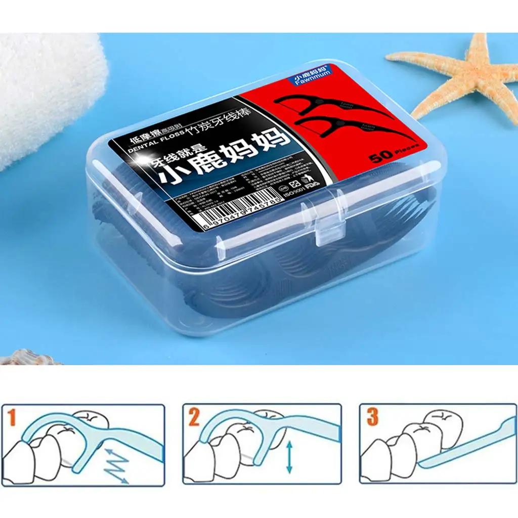 50 шт./30 шт. пластиковые зубочистки|Держатель зубной нити| |