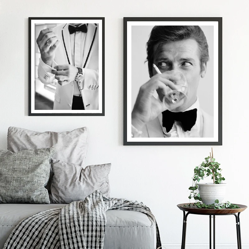 Джентльменский шпионский фильм 007 художественный плакат на холсте Живопись