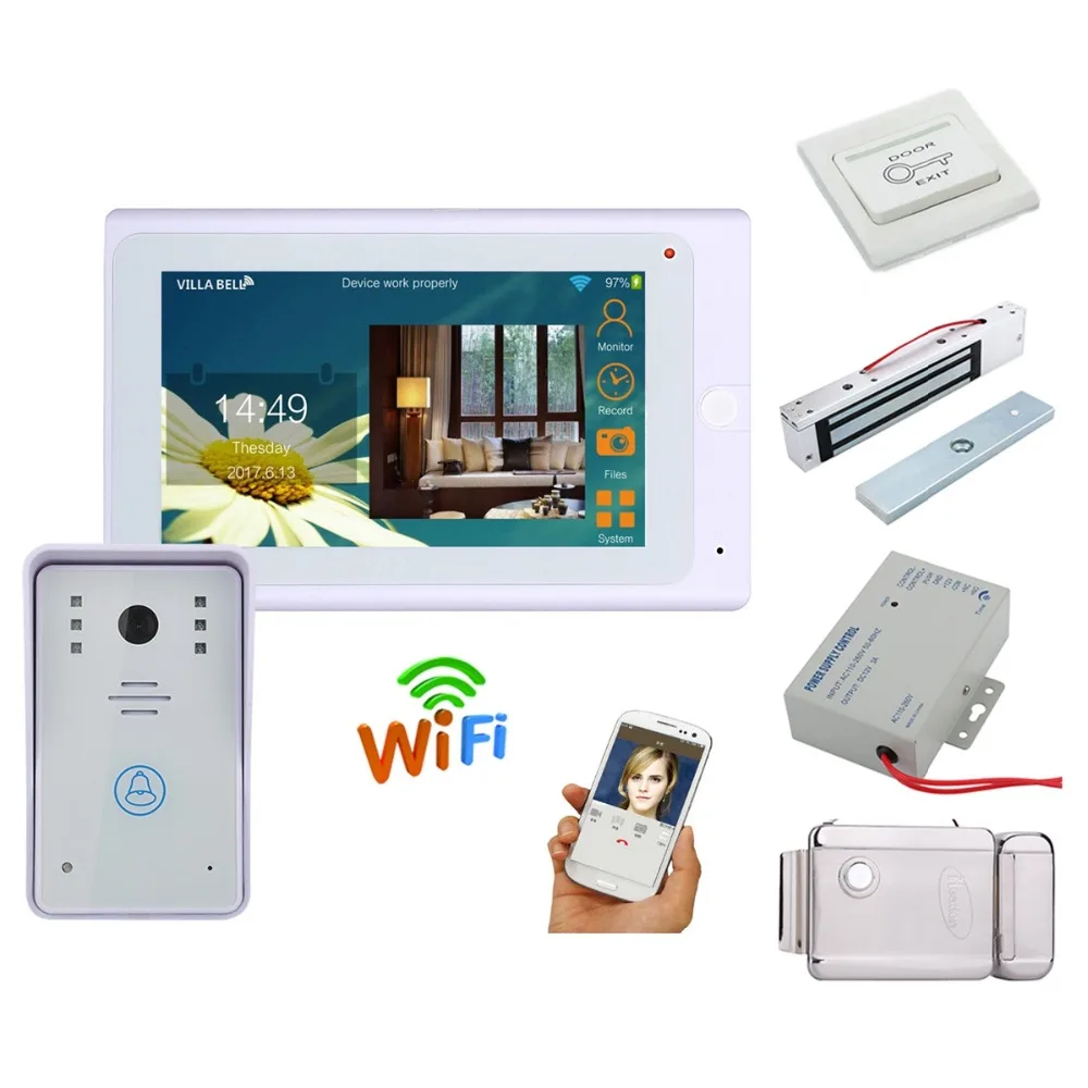 Домашний набор 7 &quotTFT проводной/беспроводной Wifi IP видео дверной звонок Домофон с